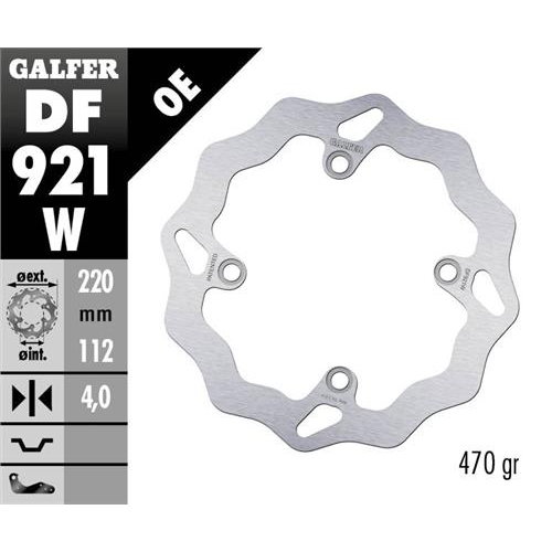 Disque de frein Galfer Wave Sherco 300 SE-R (14-25) arrière DF921W