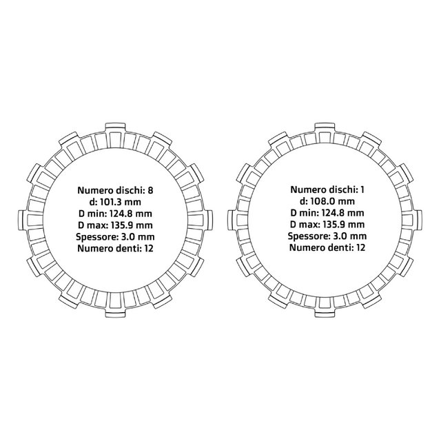 Disques d’embrayage NRTeam Honda CRF 250 R (11-26) - Série garnie DS02.F004.9