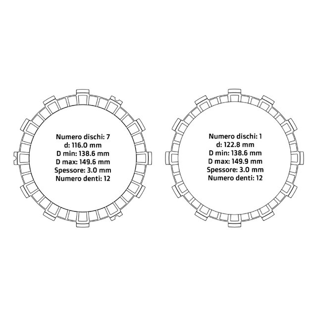 Disques d’embrayage NRTeam Honda CRF 450 RX (21-26) - Série garnie DS02.F006.8