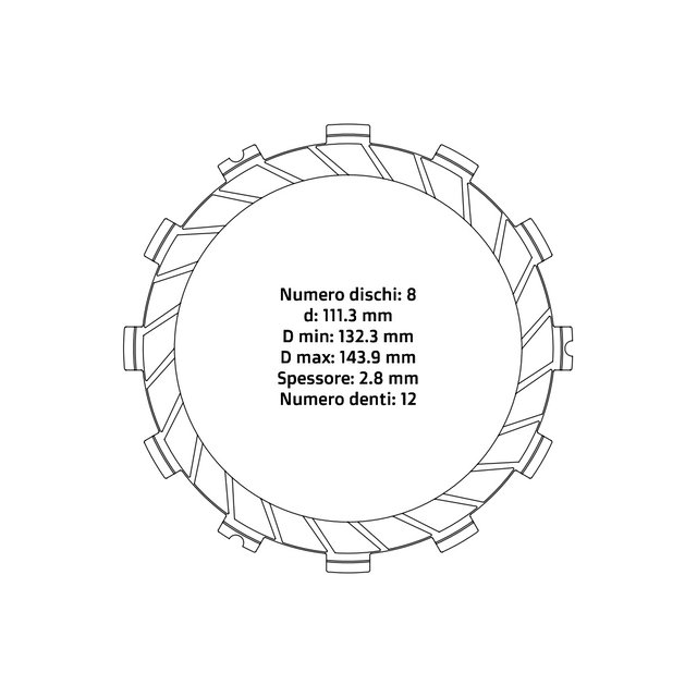 Disques d’embrayage NRTeam Beta RR 250 (18-27) - Série garnie DS02.F010.8