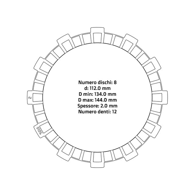 Disques d’embrayage NRTeam KTM 250 SX (13-27) - Série garnie DS02.F017.8