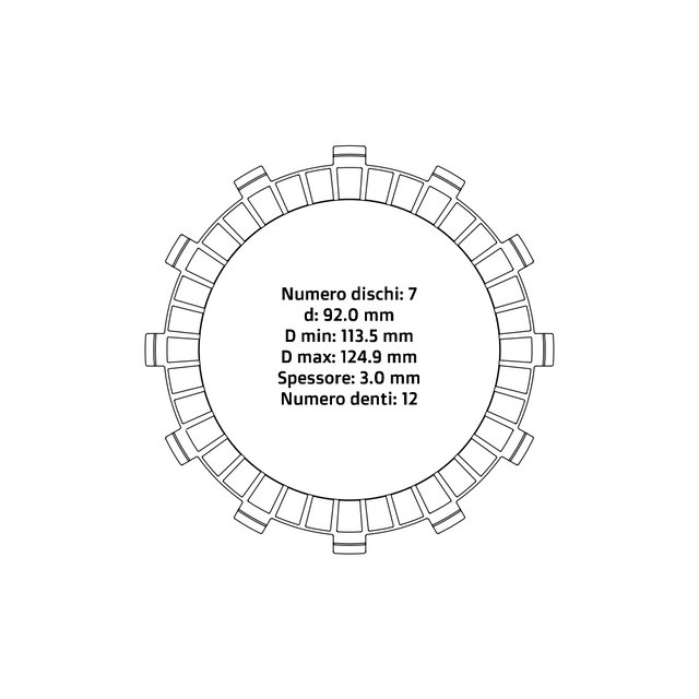 Disques d’embrayage NRTeam KTM 85 SX (03-17) - Série garnie DS02.F018.7
