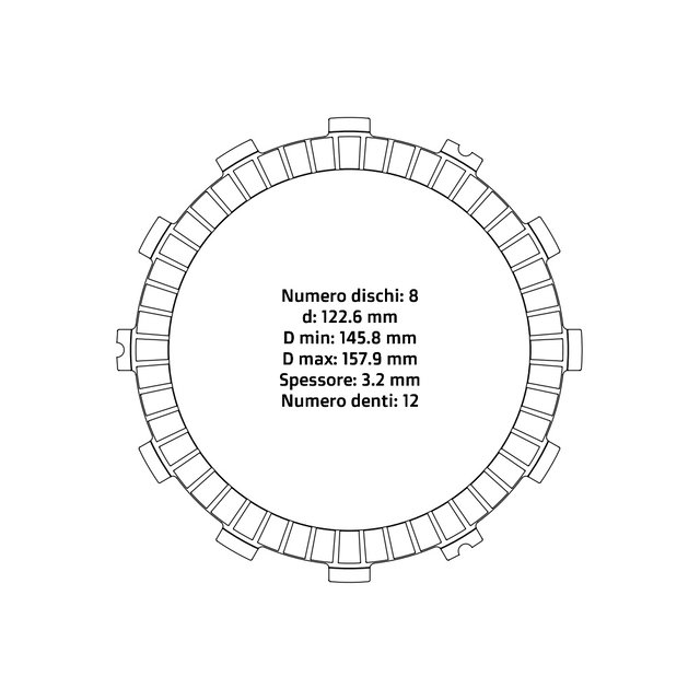 Disques d’embrayage NRTeam Suzuki RM 250 (03-05) - Série garnie DS02.F021.8
