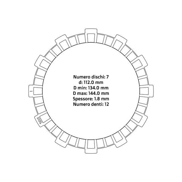 Disques d’embrayage NRTeam Husaberg 450 FE (04-08) - Série garnie - 1,8 mm DS02.F022.7