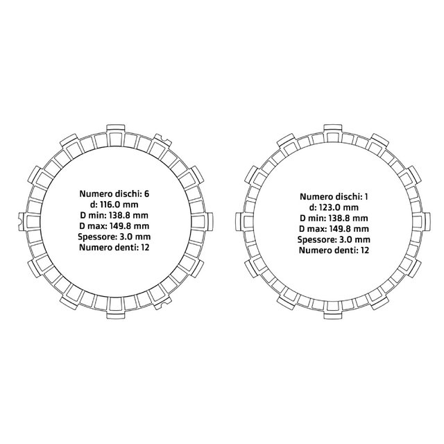 Disques d’embrayage NRTeam Honda CRF 450 RX (17-20) - Série garnie DS02.F023.7