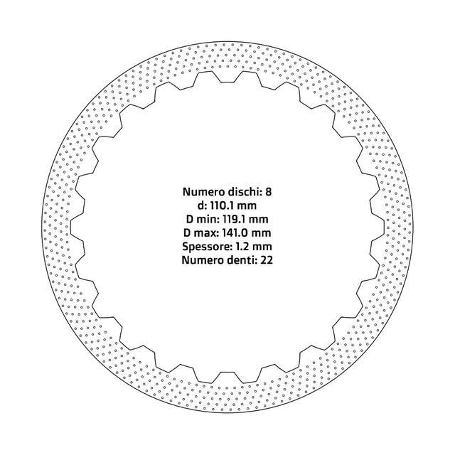 Disques d’embrayage NRTeam KTM 250 SX (93-12) - Série acier DS02.S002.8