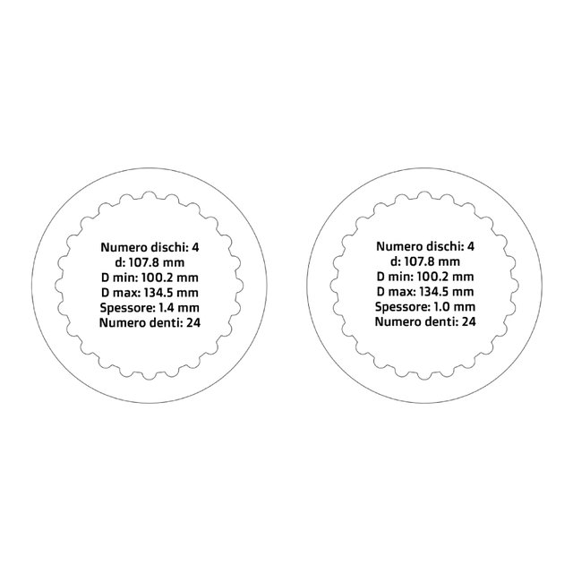 Disques d’embrayage NRTeam KTM 525 SX-F (06-07) - Série acier DS02.S003.8