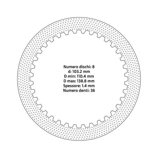 Disques d’embrayage NRTeam Husaberg 450 FE (09-12) - Série acier DS02.S006.8
