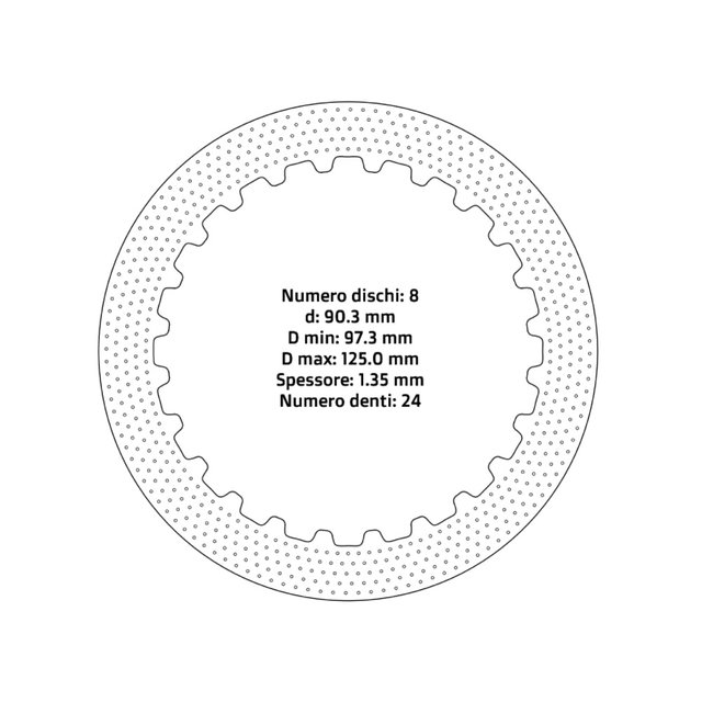 Disques d’embrayage NRTeam Honda CRF 250 R (04-26) - Série acier DS02.S007.8