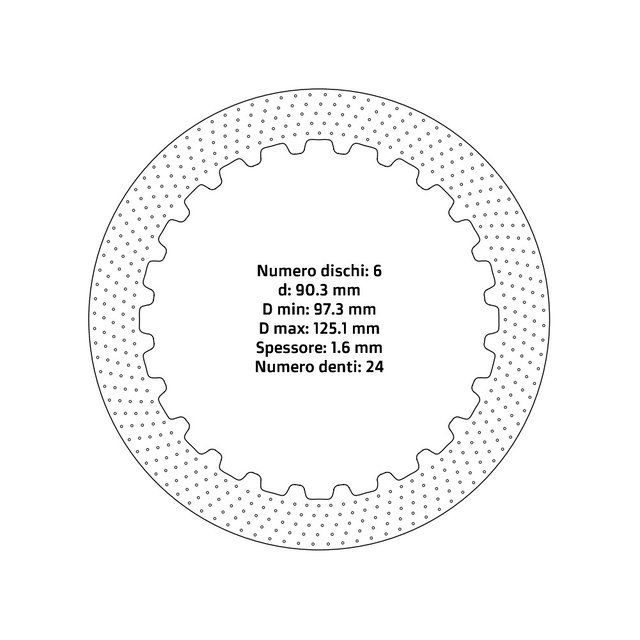 Disques d’embrayage NRTeam KTM 200 EXC (98-06) - Série acier DS02.S009.6