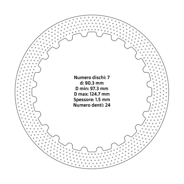 Clutch plates NRTeam Honda CR 125 (00-07) - Steel set DS02.S010.7