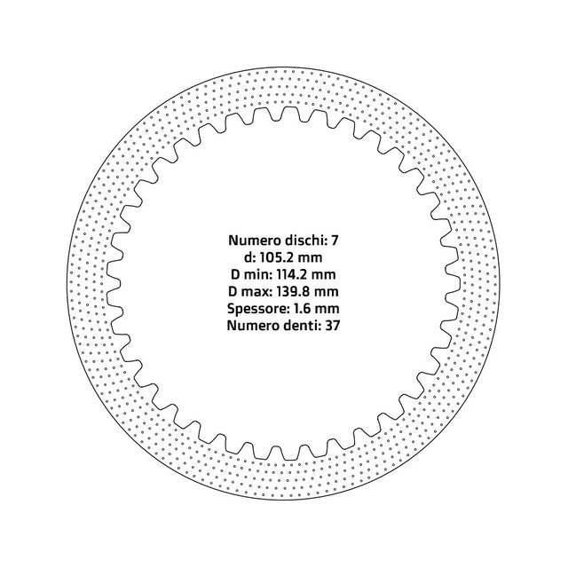 Disques d’embrayage NRTeam Kawasaki KX 500 (87-04) - Série acier DS02.S013.7