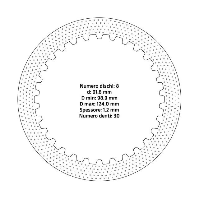 Disques d’embrayage NRTeam Yamaha YZ 250 F (01-18) - Série acier DS02.S017.8