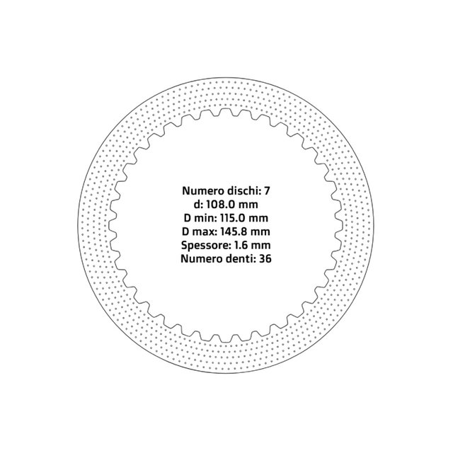Disques d’embrayage NRTeam Kawasaki KX 450 F (21-26) - Série acier DS02.S018.7