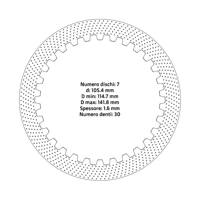 Disques d’embrayage NRTeam Yamaha YZ 250 (88-27) - Série acier DS02.S020.7