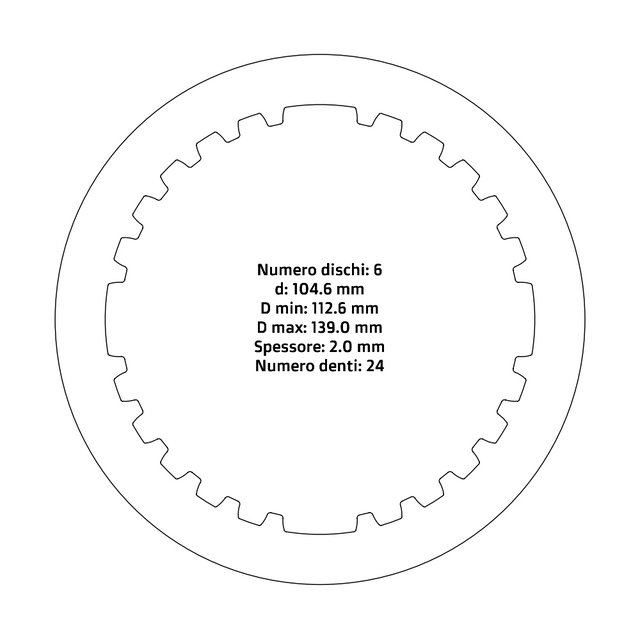 Clutch plates NRTeam Honda CRF 450 RX (17-20) - Steel set DS02.S023.6