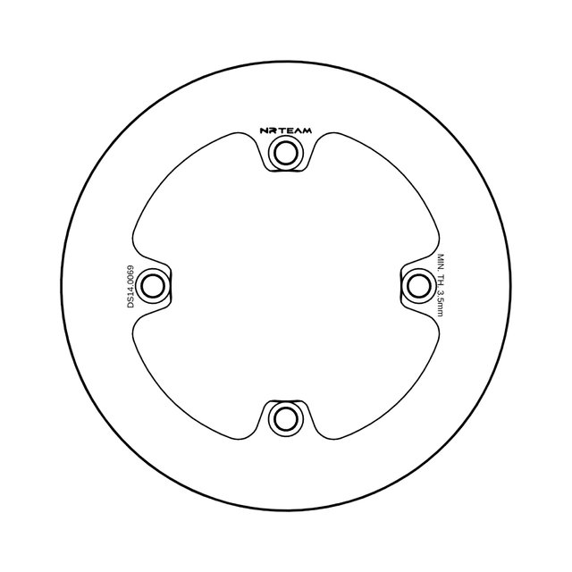 Disque de frein NRTeam Sherco 450 SEF-R (15-25) arrière plein DS14.0069