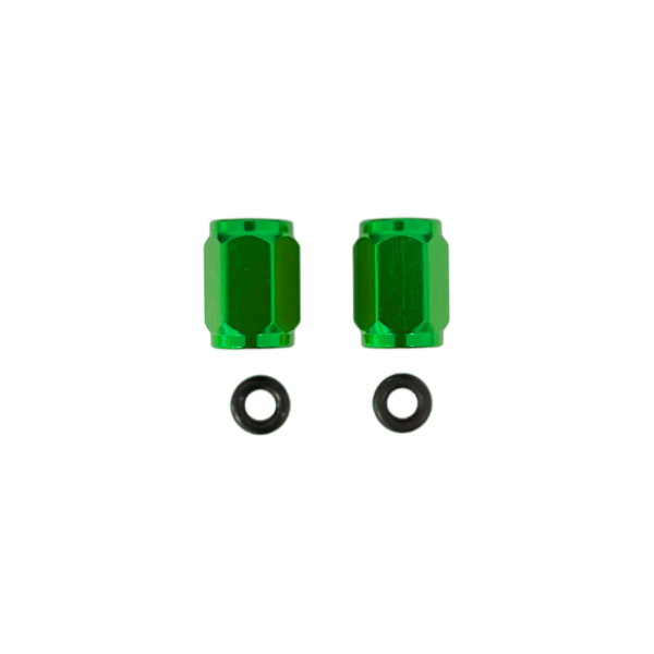 Paire de bouchons de valve de pneu verts DS88.5229V