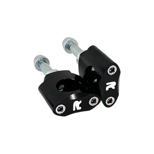 Kit de supports de guidon 28.6 mm bas noirs - NRTeam DS88.6002N