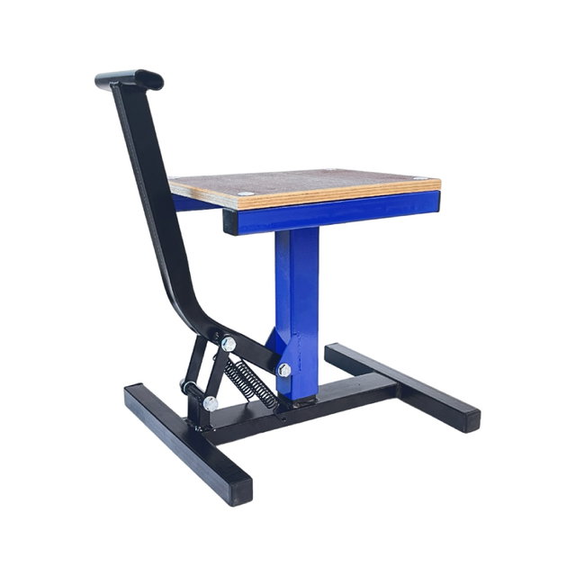 Béquille lève-moto NRTeam plateforme en bois - noir/bleu DS89.CVW-NB
