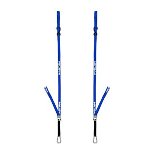 Paire de sangles d’arrimage pour moto Pull Up 25mm NRTeam bleu