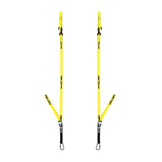 Paire de sangles d’arrimage pour moto Pull Up 25mm NRTeam jaunes