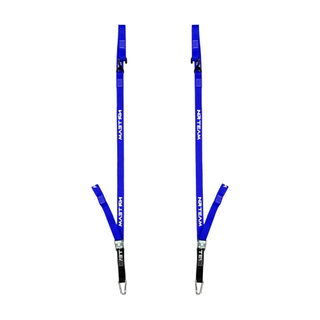 Paire de sangles d’arrimage pour moto Pull Up 38mm NRTeam bleu
