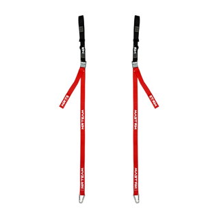Paire de sangles d’arrimage pour moto Tie Down 38mm NRTeam rouges