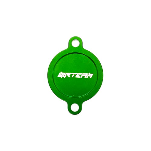 Couvercle de filtre à huile Kawasaki KX 450 F (16-26) vert - NRTeam OLD DESIGN DS94.0022V