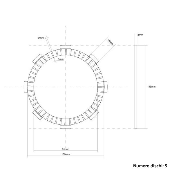 Disques d’embrayage (Friction) FCC Honda CR 80 (84-02) FCC.0012