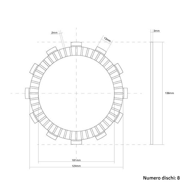 Disques d’embrayage (Friction) FCC Honda CRF 250 R (04-07) FCC.0015