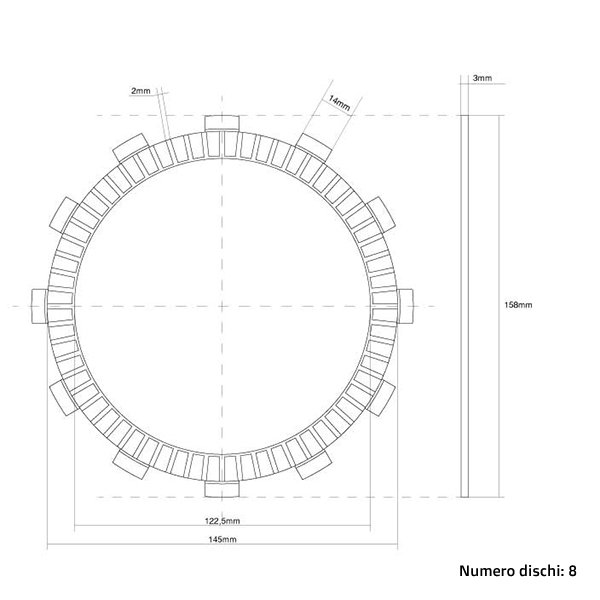 Disques d’embrayage (Friction) FCC Suzuki RM 250 (03-05) FCC.0037