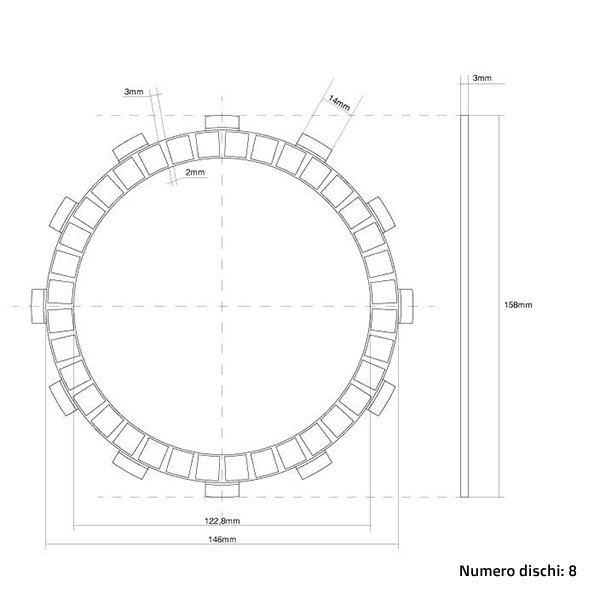 Disques d’embrayage (Friction) FCC Suzuki RM 250 (96-02) FCC.0077