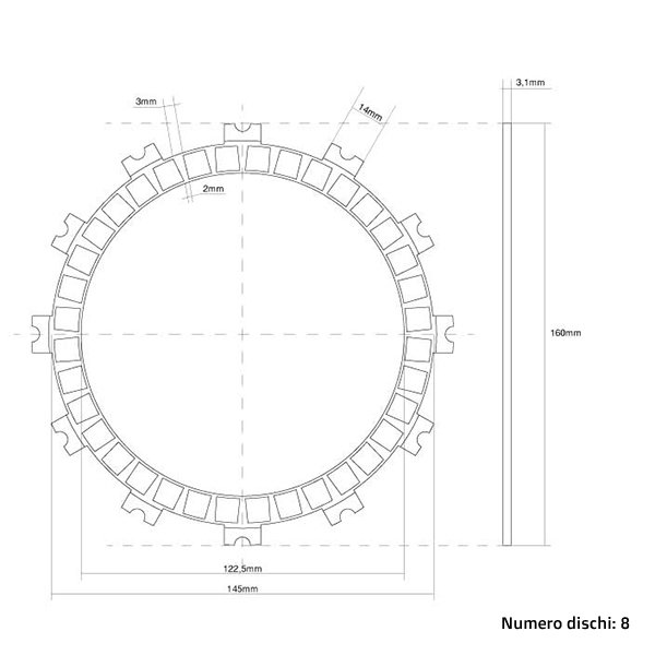 Disques d’embrayage (Friction) FCC Suzuki RM 250 (06-08) FCC.0107