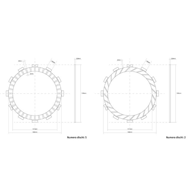 Disques d’embrayage (Friction) FCC Kawasaki KX 125 (97-08) FCC.0133