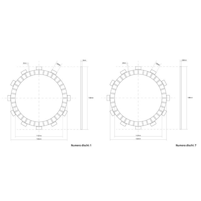 Disques d’embrayage (Friction) FCC Yamaha YZ 400 F (98-99) FCC.0162