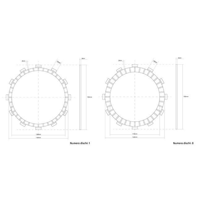 Disques d’embrayage (Friction) FCC Yamaha WR 426 F (01-02) FCC.0186