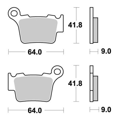 Plaquettes Galfer Husaberg 250 FE (13-14) arrière standard FD291G1396