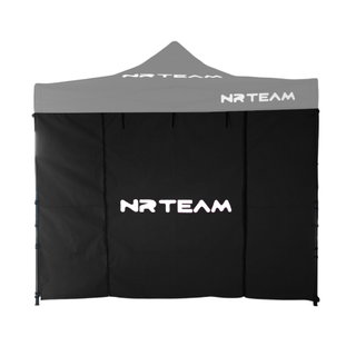 Paroi avant avec porte pour tonnelle - noir Paroi avant avec porte pour tonnelle - noir