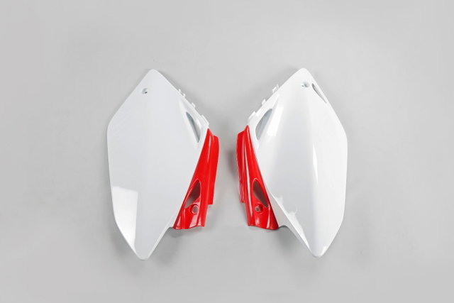 Plaques latérales porte-numéro Honda CRF 450 R (07-08) blancs e rouges* HO04616-W