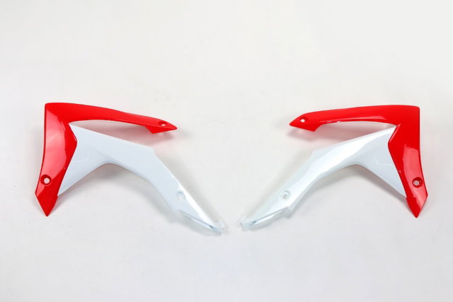 Coques de Radiateur Honda CRF 450 R (13-16) blancs et rouges* HO04657-999