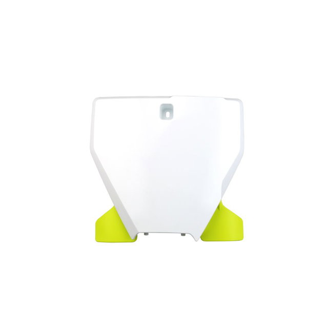 Plaque numéro avant Husqvarna 125 TC (19) blanche e jaune fluo HU03395-041