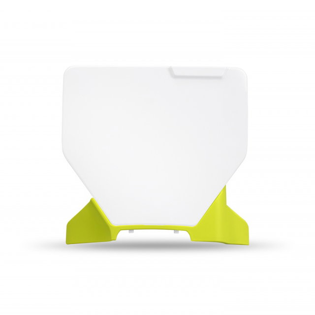 Plaque numéro avant Husqvarna 125 TC (23-26) blanche e jaune fluo HU04324-999D