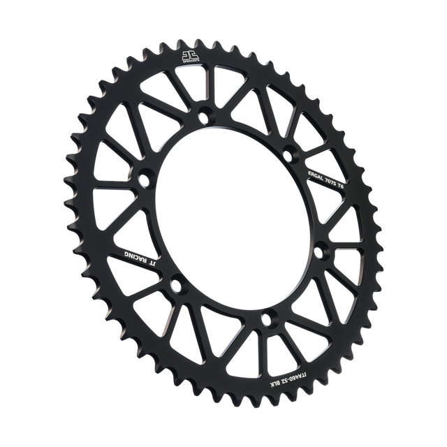 Couronne arrière JT ergal Kawasaki KX 500 (83-04) 52 dents noir JTA460.52BLK