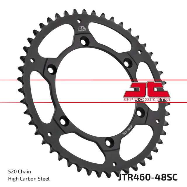 Rear sprocket JT steel Kawasaki KX 500 (83-04) 48 teeth self-cleaning JTR460.48SC
