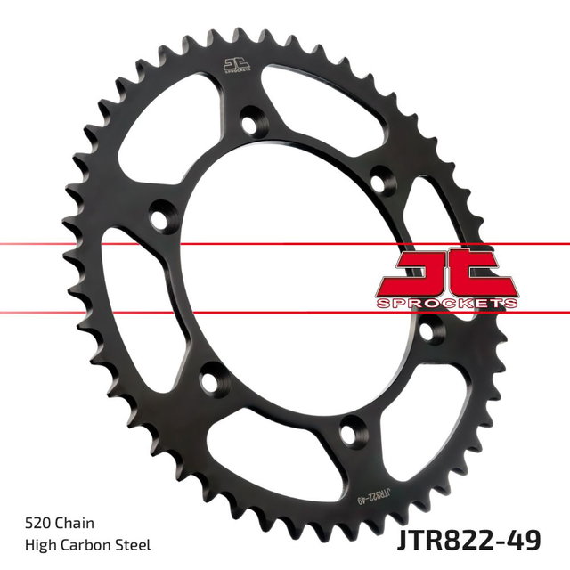 Couronne arrière JT acier Beta RR 350 (11-12) 49 dents JTR822.49