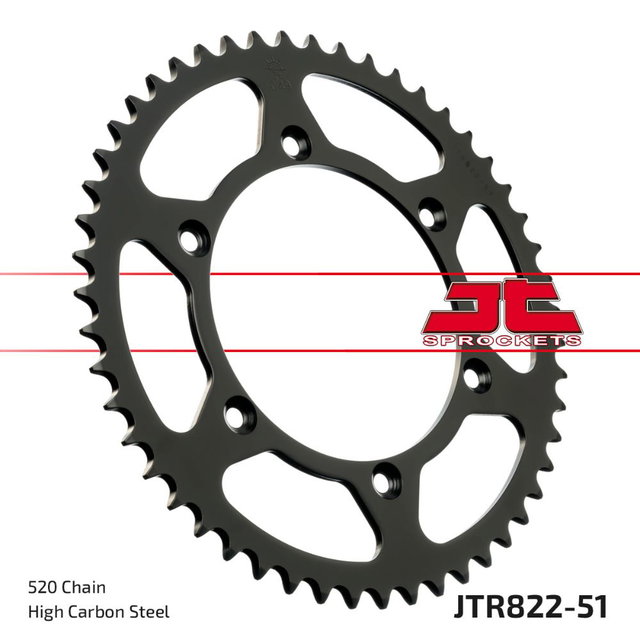 Couronne arrière JT acier Beta RR 250 (05-09) 51 dents JTR822.51