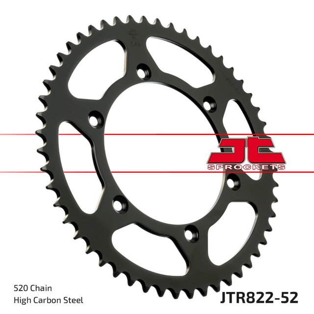 Couronne arrière JT acier Beta RR 250 (05-09) 52 dents JTR822.52