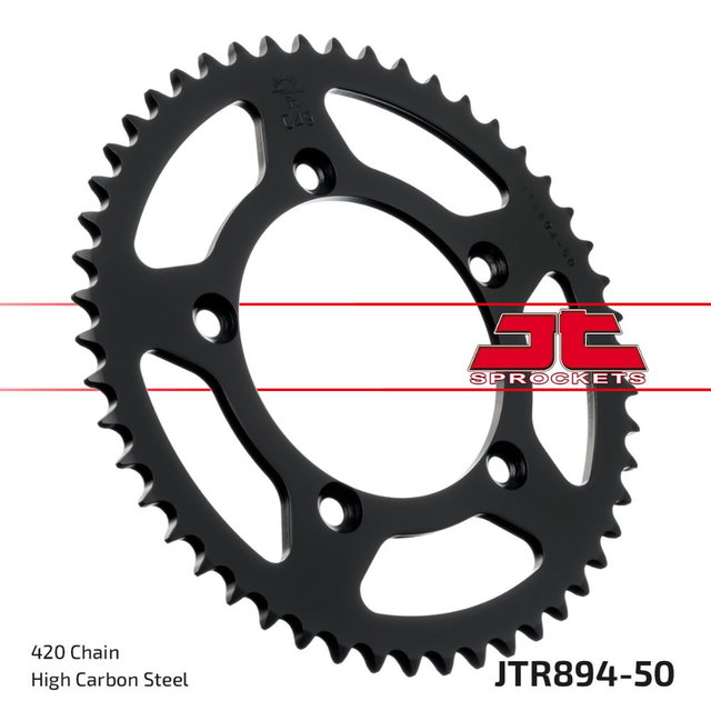 Couronne arrière JT acier Husqvarna 65 TC (17-24) 50 dents pas 420 JTR894.50