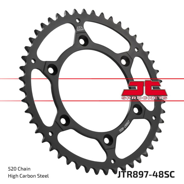 Couronne arrière JT acier Husaberg 450 FE (04-14) 48 dents autonettoyant JTR897.48SC